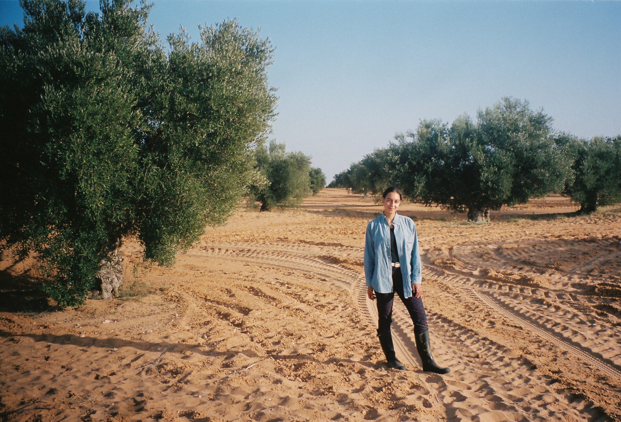 Sarad Ben Romdane in her family farm in Tunisia