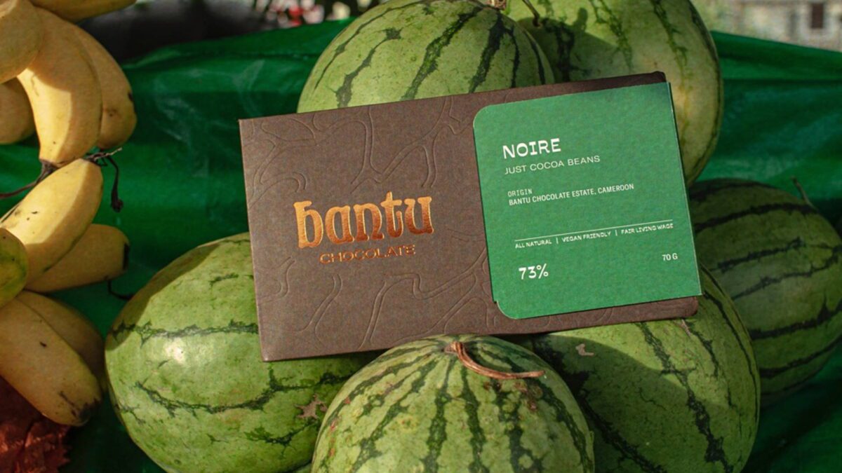 Bantu Chocolate Noire 73% with bananas watermelons