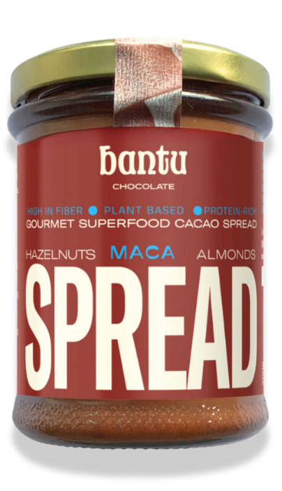 SPREAD is a delicious vegan paleo nutella alternative without palm oil contains hazelnuts almonds maca. Proudly made with sustainable and ethical cacao.