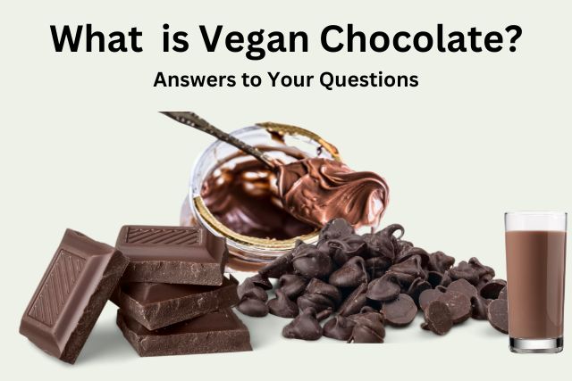 image with text that reads, "what is vegan chocolate? answers to your questions"