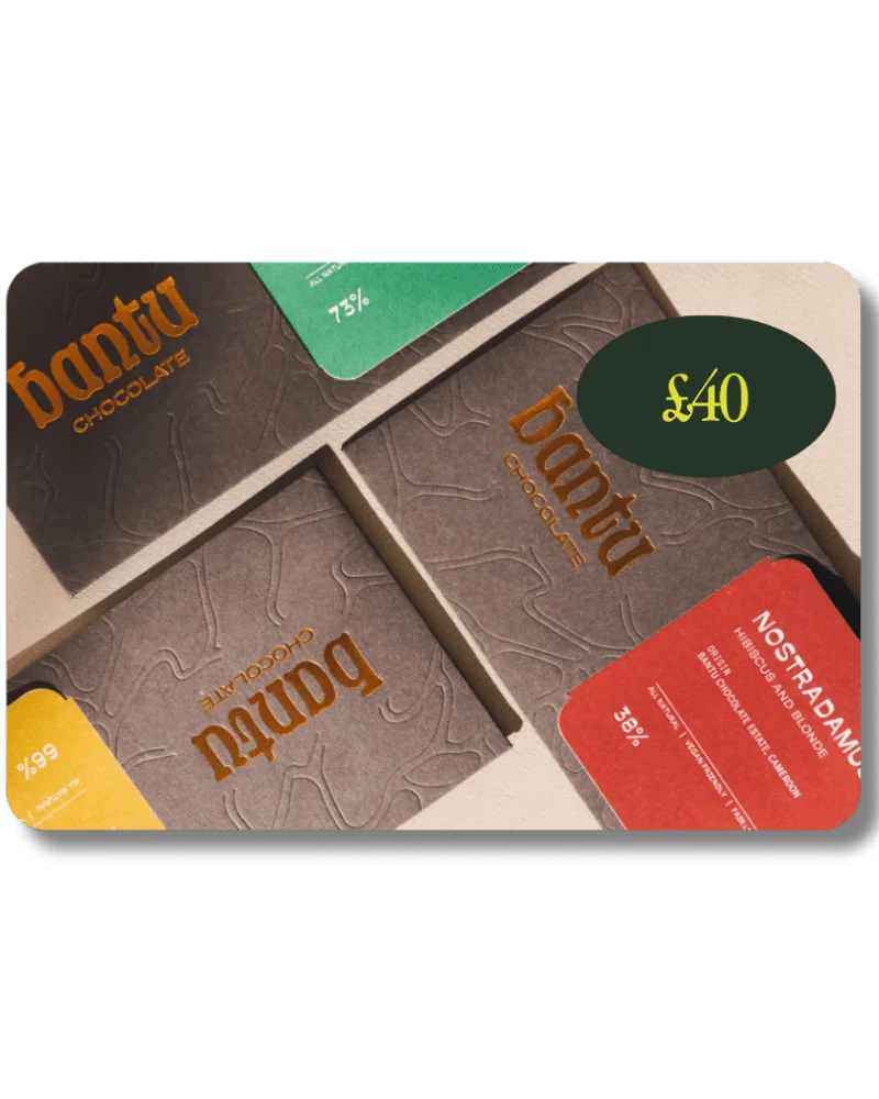 Gift Card with chocolate bars and card value