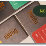 bantu chocolate gift card with chocolate bars and value